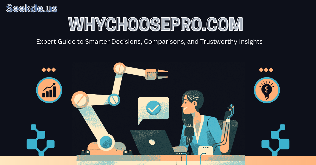 WhyChoosePro.com comparison platform showing side-by-side decision guides