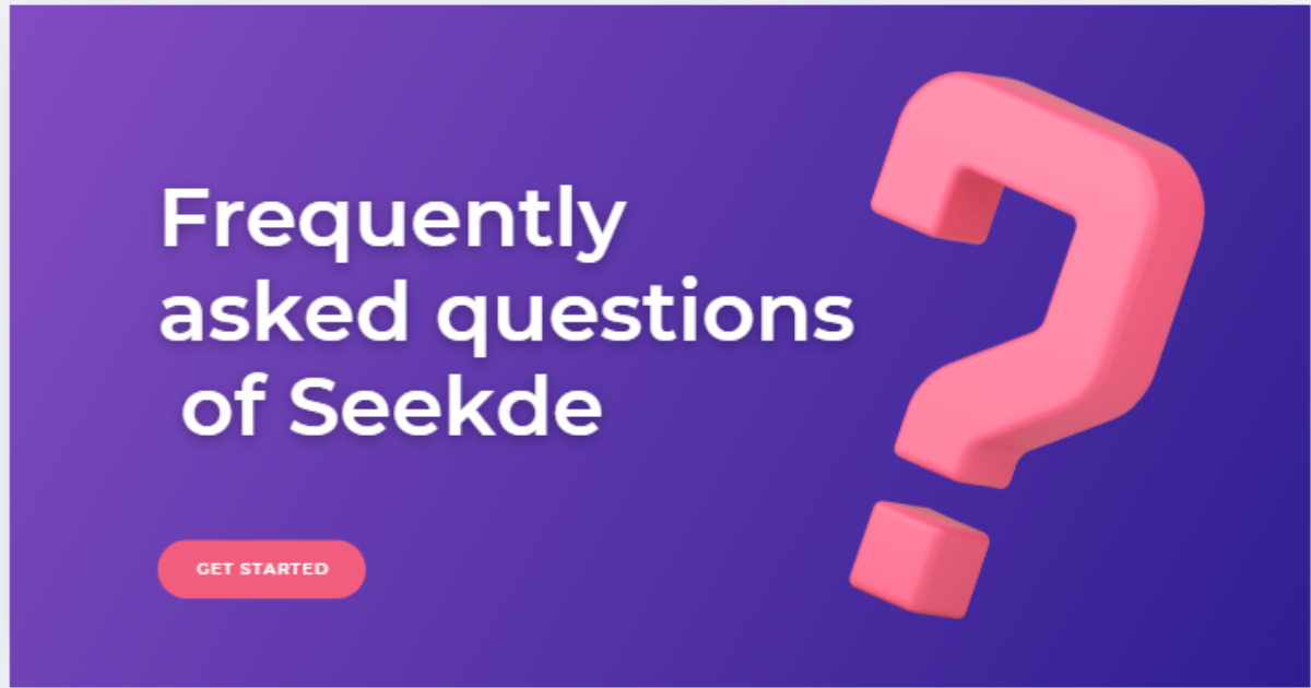 Seekde FAQ section showing answers about learning paths, skill development, and online education.