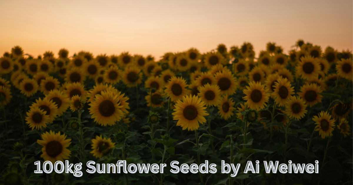 Ai Weiwei’s 100kg Sunflower Seeds installation at Tate Modern, showing millions of handcrafted porcelain seeds