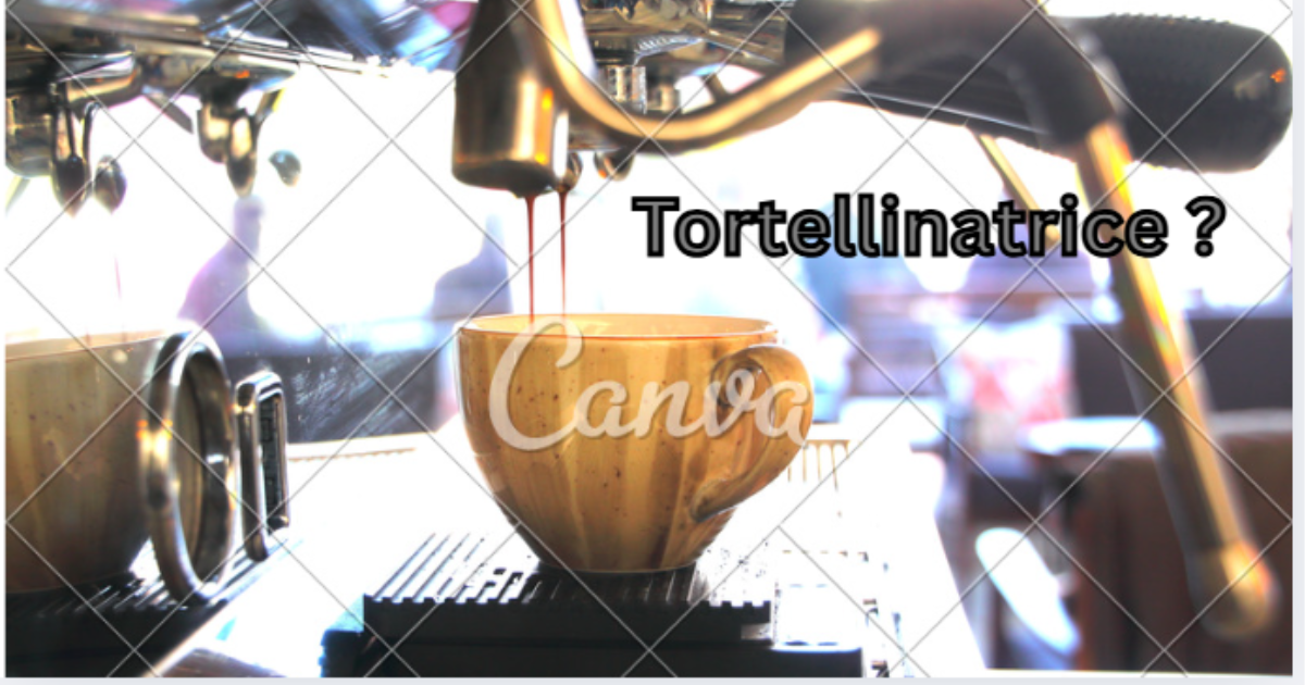 Tortellinatrice machine making fresh tortellini in a pasta workshop